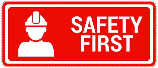 Emergency sticker "Safety first" 10-40 cm LH-SIE-3020-14