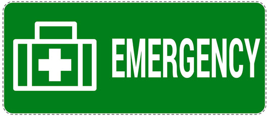 Emergency sticker "Emergency" 10-40 cm LH-SIE-3060-54