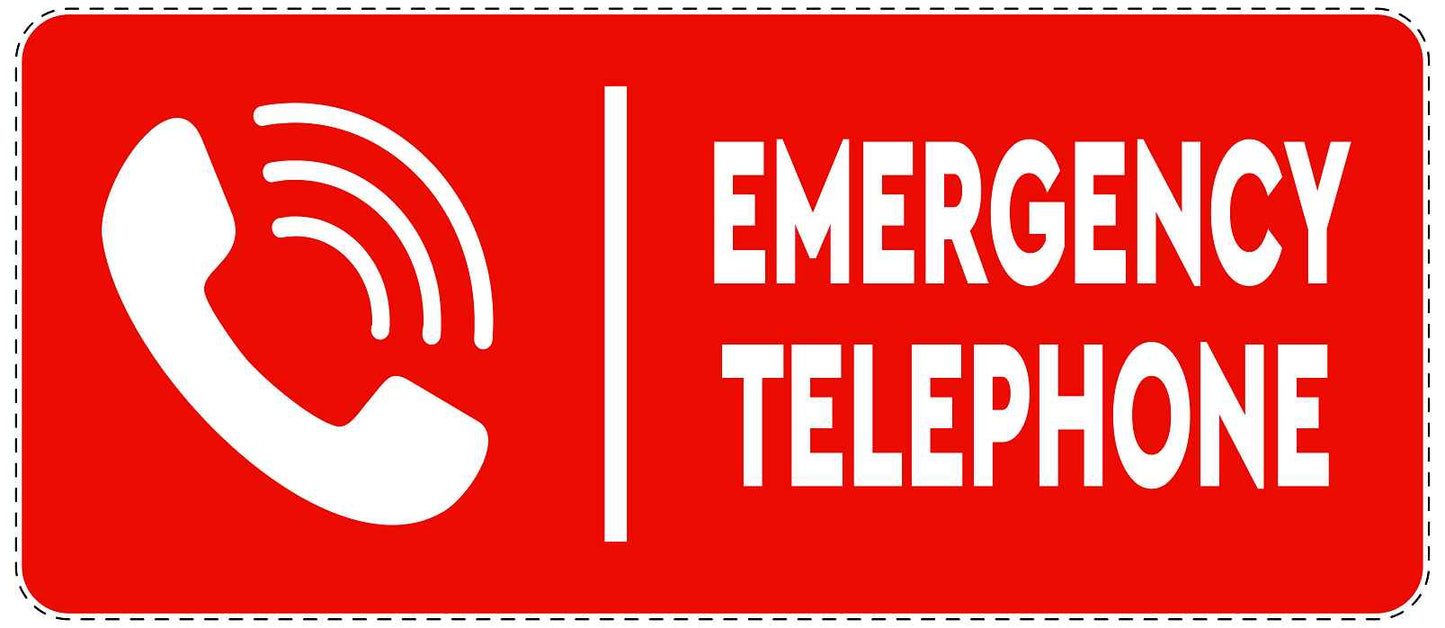Emergency sticker "Emergency telephone" 10-40 cm LH-SIE-3090-14