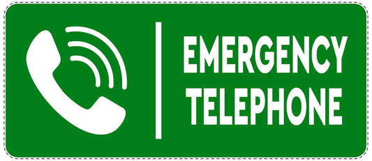 Emergency sticker "Emergency telephone" 10-40 cm LH-SIE-3090-54