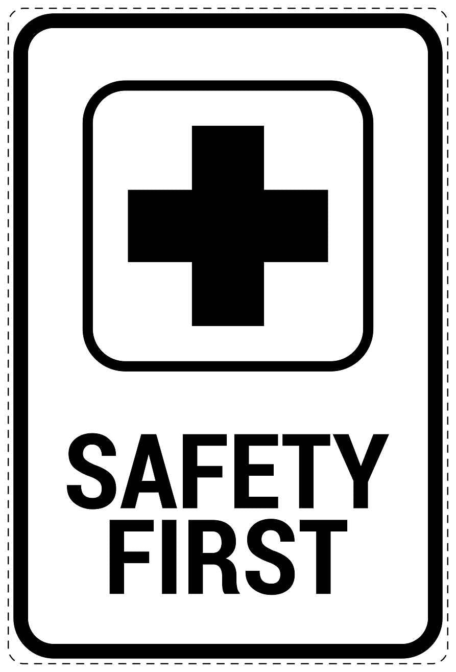 Emergency sticker "Safety first" 10-40 cm LH-SIE-4030-0