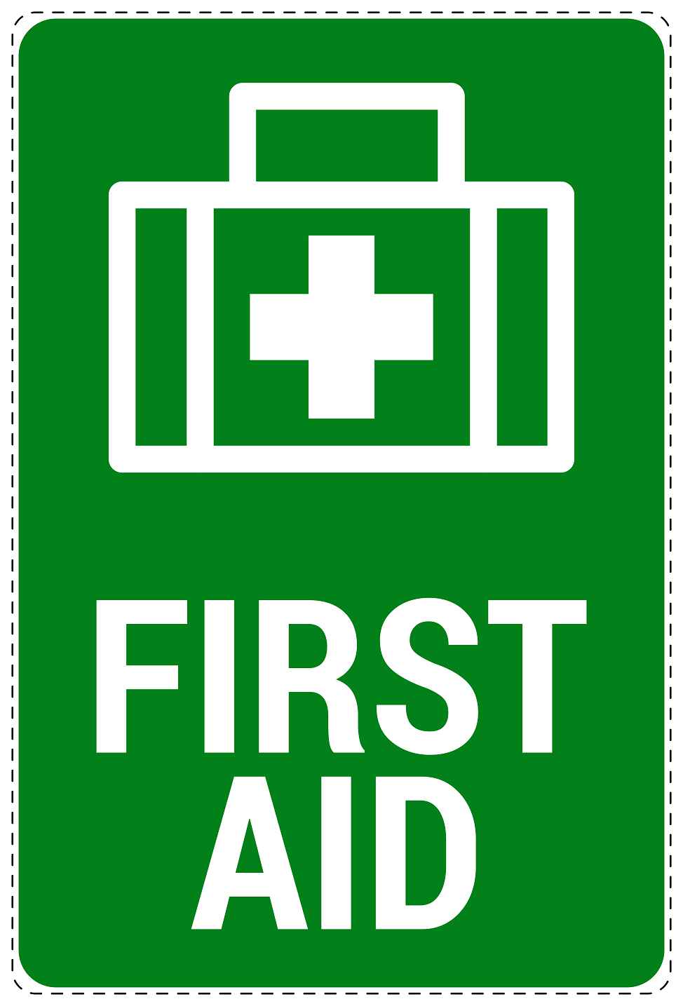 Emergency sticker "First aid" 10-40 cm LH-SIE-4050-54