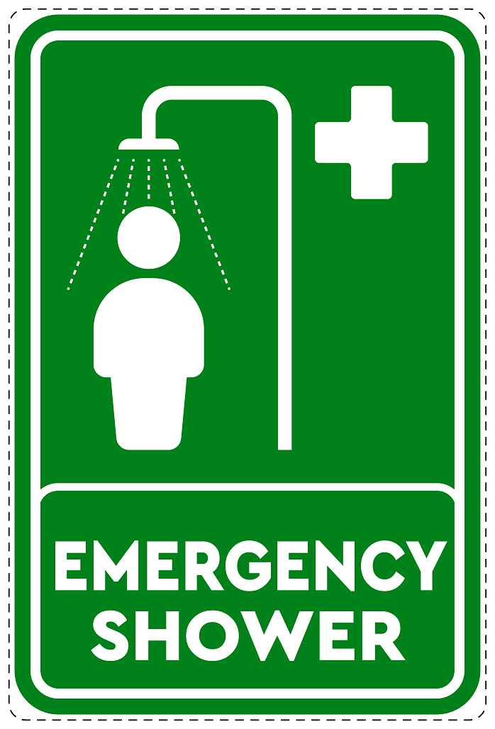 Emergency sticker "Emergency shower" 10-40 cm LH-SIE-4110-54