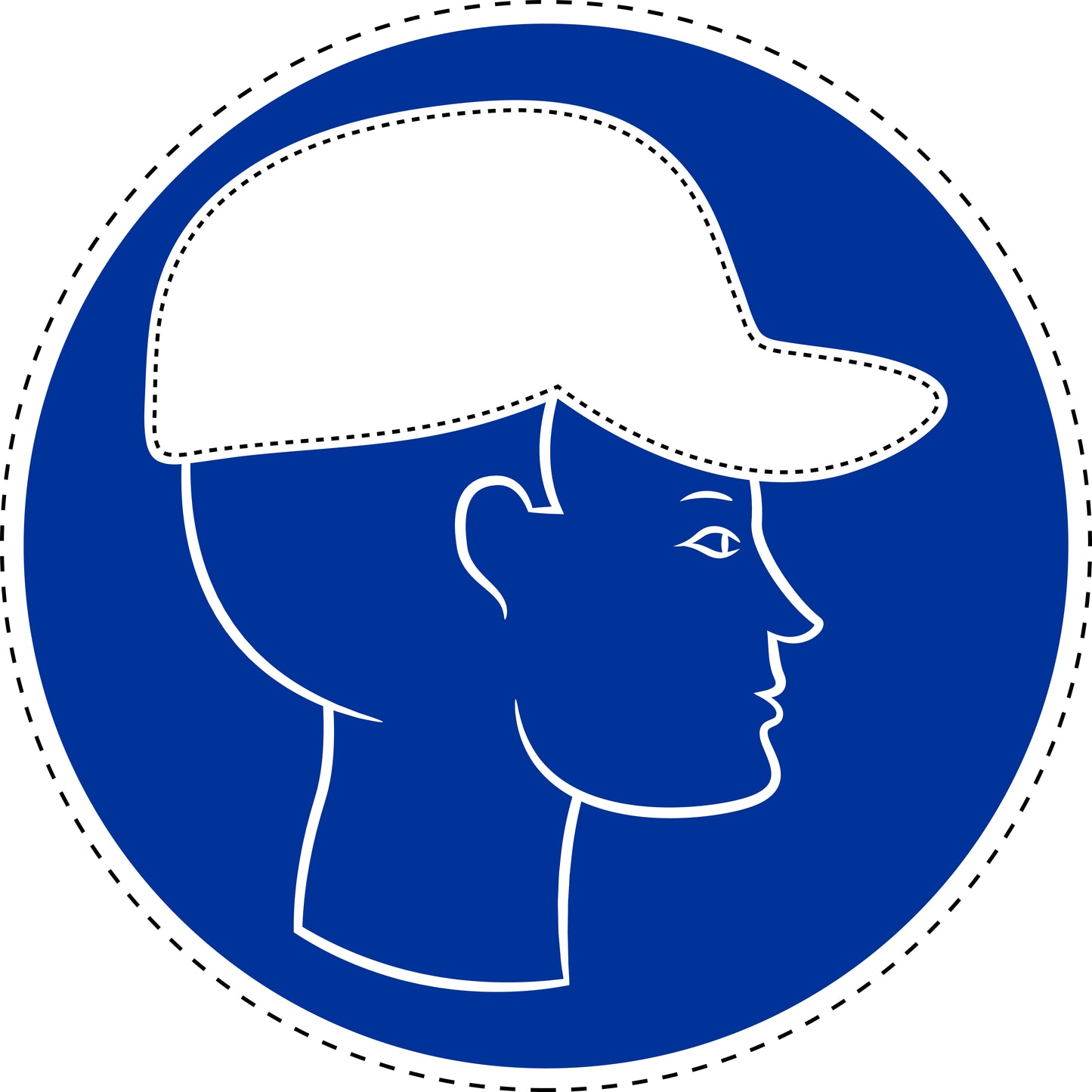 Mandatory stickers "Use cap" made of PVC plastic, LH-SIM1400