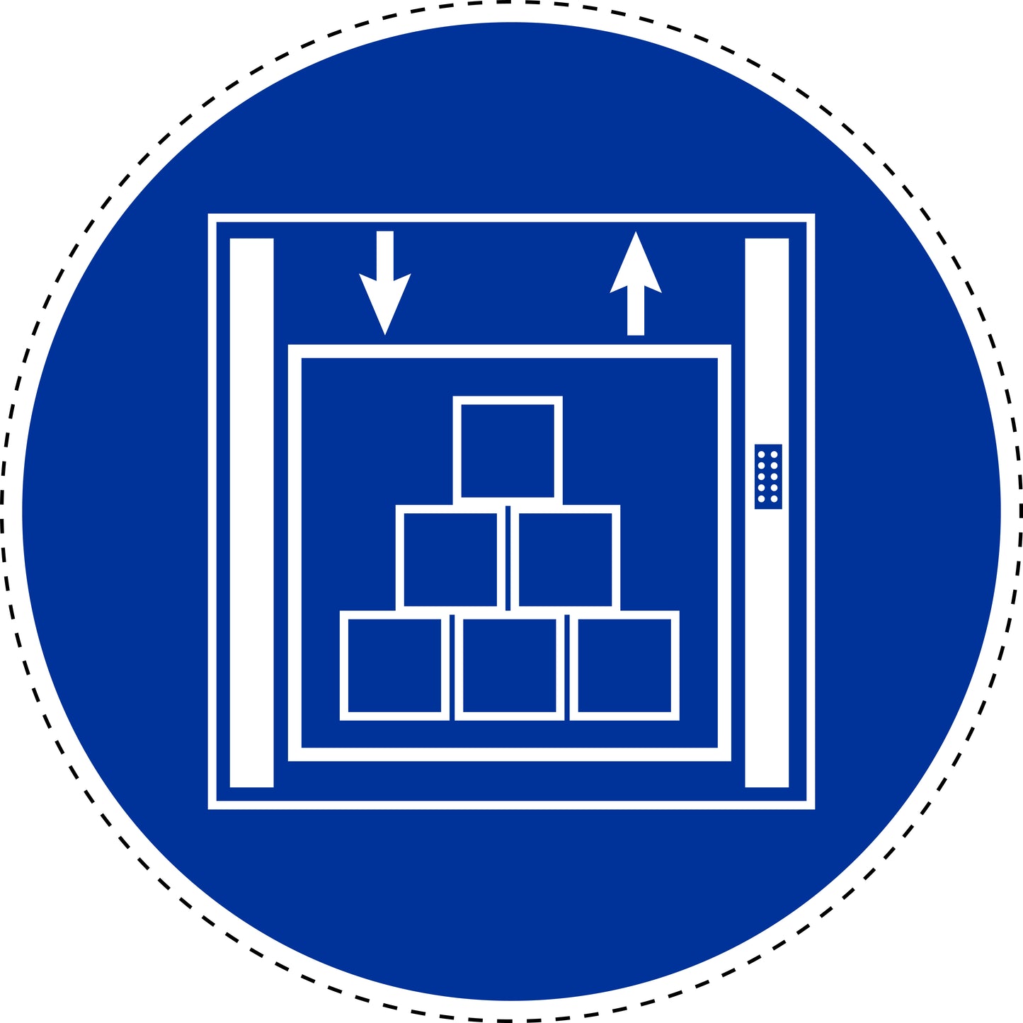 Mandatory sticker "load height" made of PVC plastic, ES-SIM1650