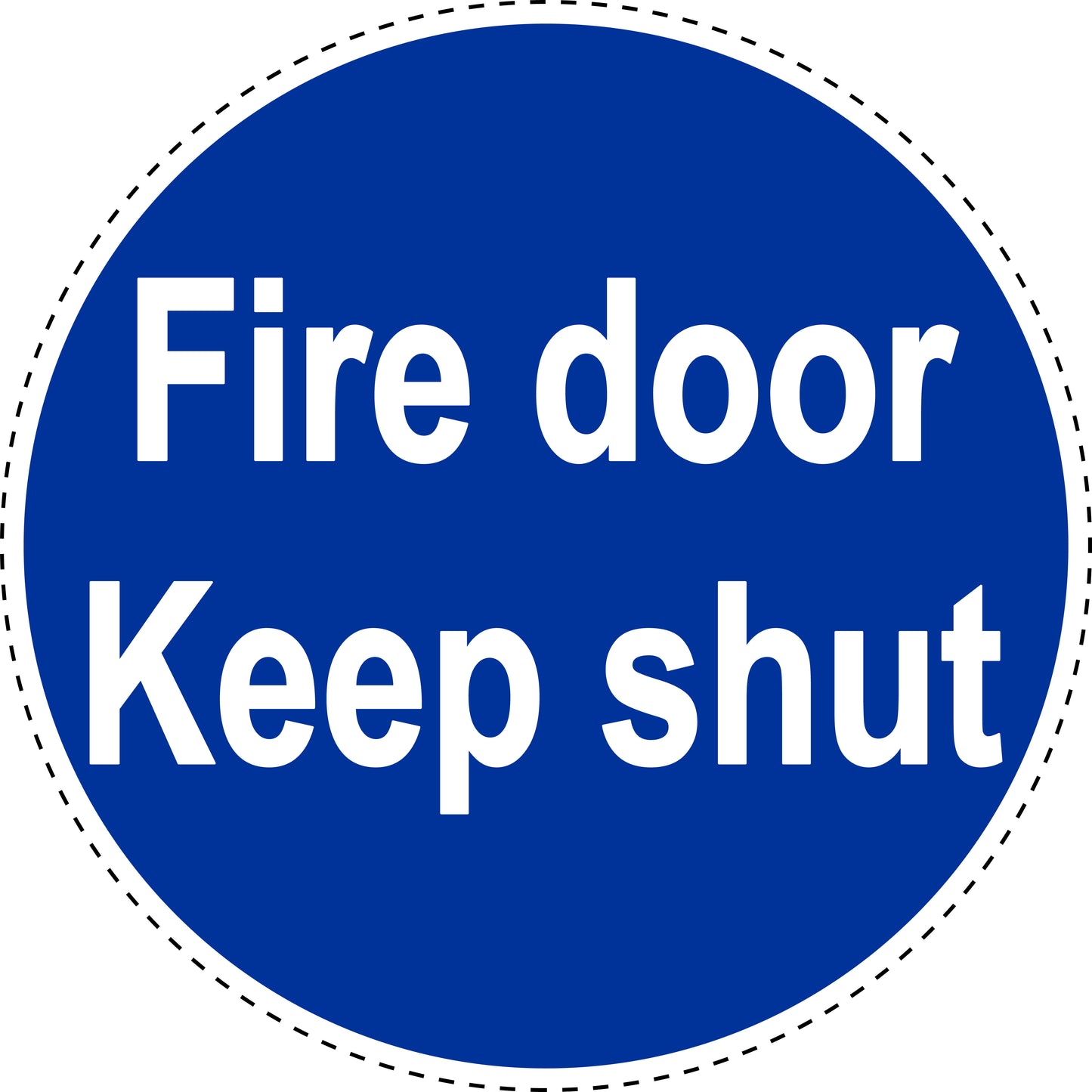 Mandatory sticker "Keep fire door closed" made of PVC plastic, ES-SIM1810