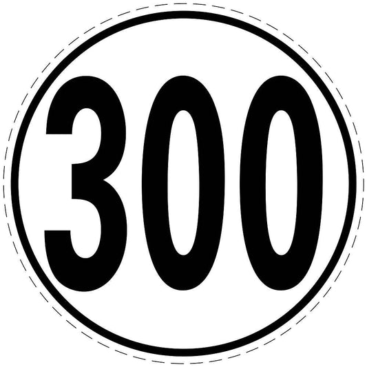 Speed sign 300 km/h  LH-CAR5000-300