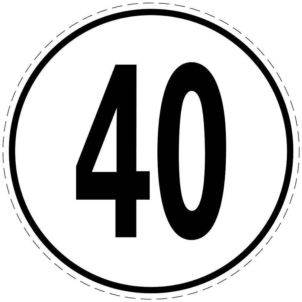 Speed sign 40 km/h LH-CAR5000-40