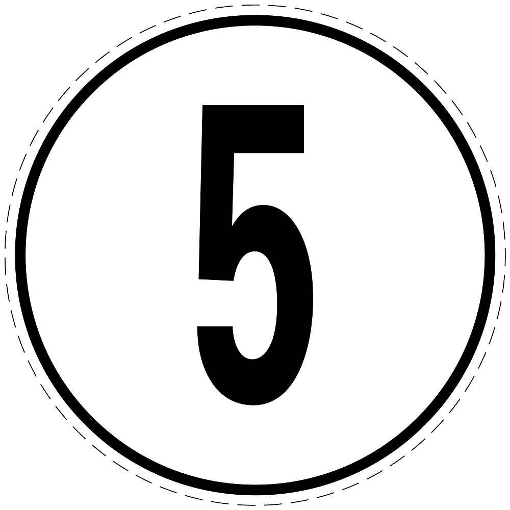 Speed sign 5 km/h LH-CAR5000-5