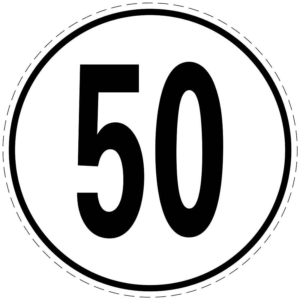 Speed sign 50 km/h LH-CAR5000-50