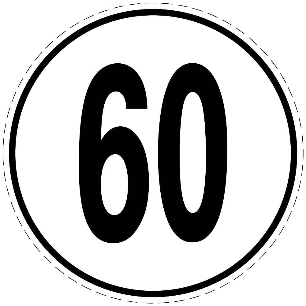 Speed sign 60 km/h LH-CAR5000-60