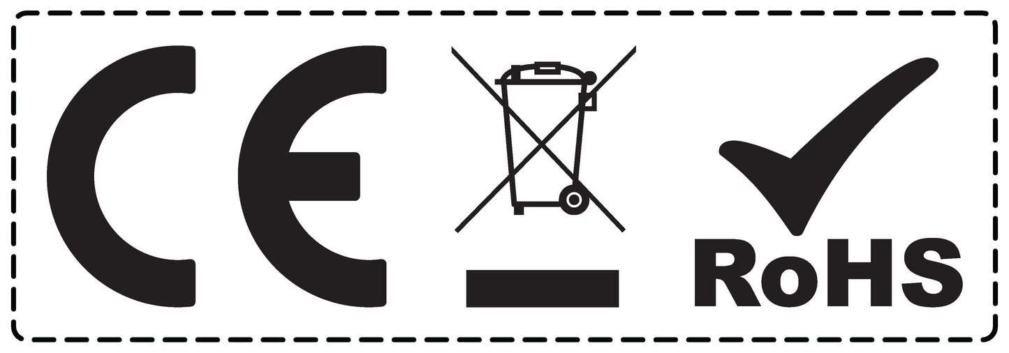 100x electrical appliances License plate "GS EAC CE" combined LH-CEWEEROHS-PE-3010-0