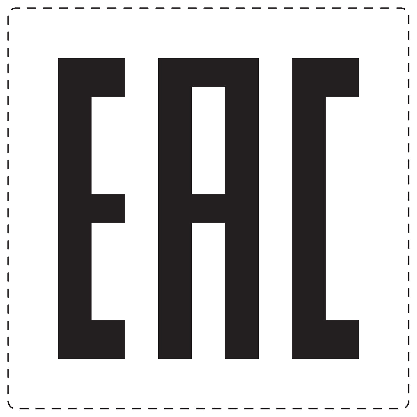 100x electrical appliances License plate "EAC" Eurasian conformity LH-EAC-1000-0