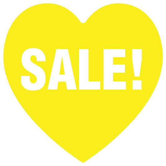 Promotional stickers heart shaped "Sale !" 2-7 cm LH-SALE-2000-HE-10-3-0