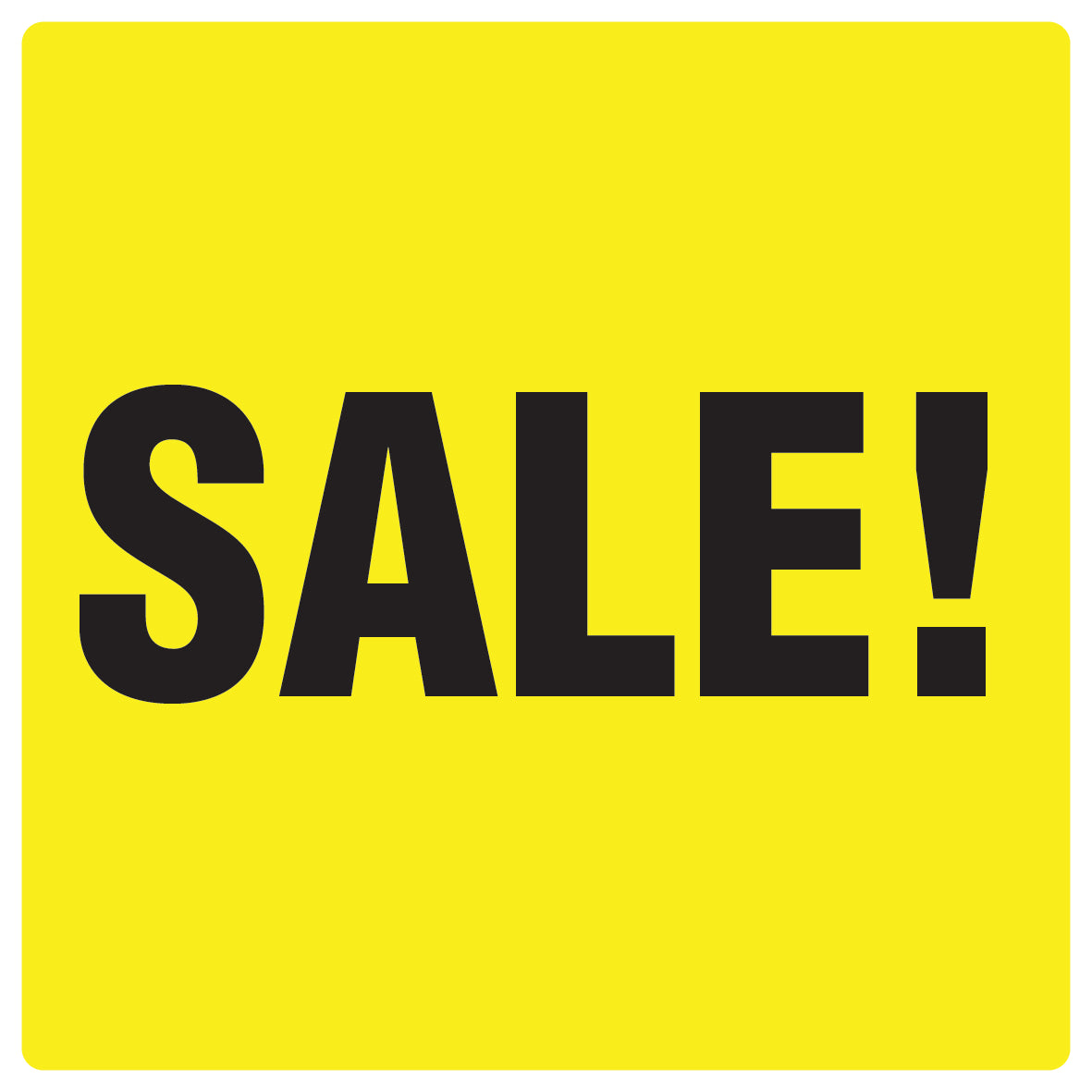 Promotional stickers square"Sale !" 10-60 cm LH-SALE-2000-QU-10-3-88