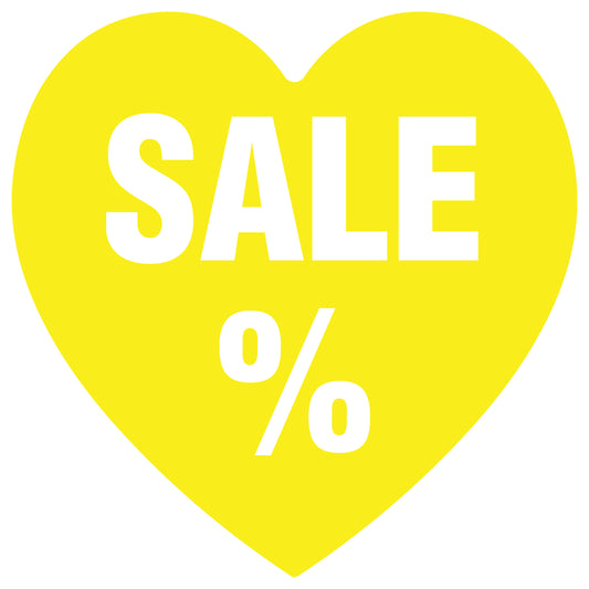 Promotional stickers heart shaped "Sale %" 10-60 cm LH-SALE-3000-HE-10-3-0