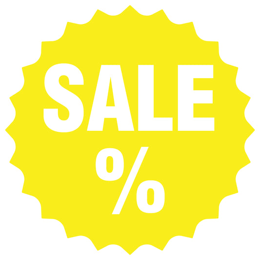Promotional stickers round star-shaped "Sale%" 2-7 cm LH-SALE-3000-RS-10-3-0