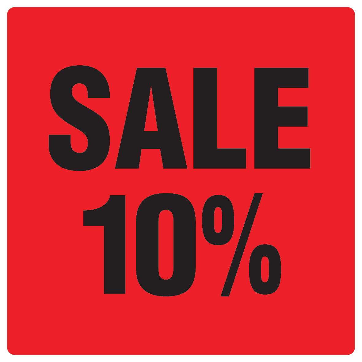 Promotional stickers square"Sale 10%" 10-60 cm LH-SALE-3010-QU-10-14-88