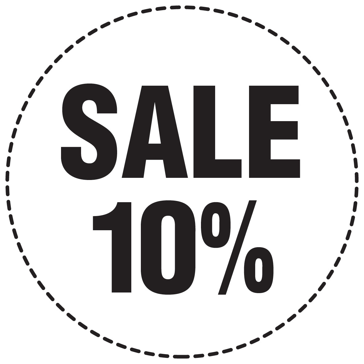 Promotional stickers round 2 "Sale 10%" 2-7 cm LH-SALE-3010-RU-10-0-88