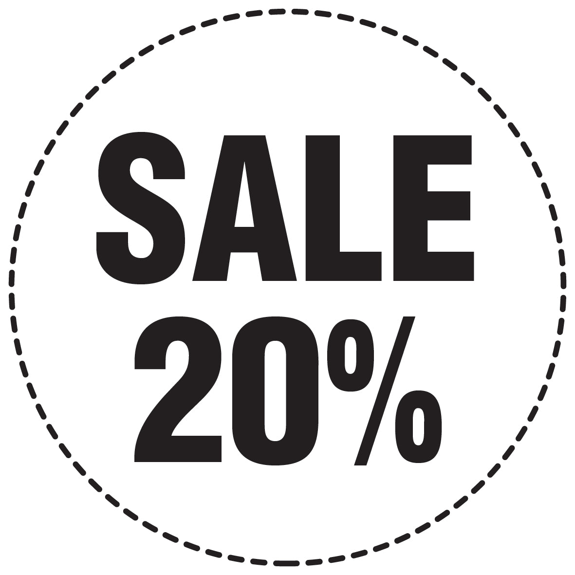 Promotional stickers round 2 "Sale 20%" 10-60 cm LH-SALE-3020-RU-10-0-88