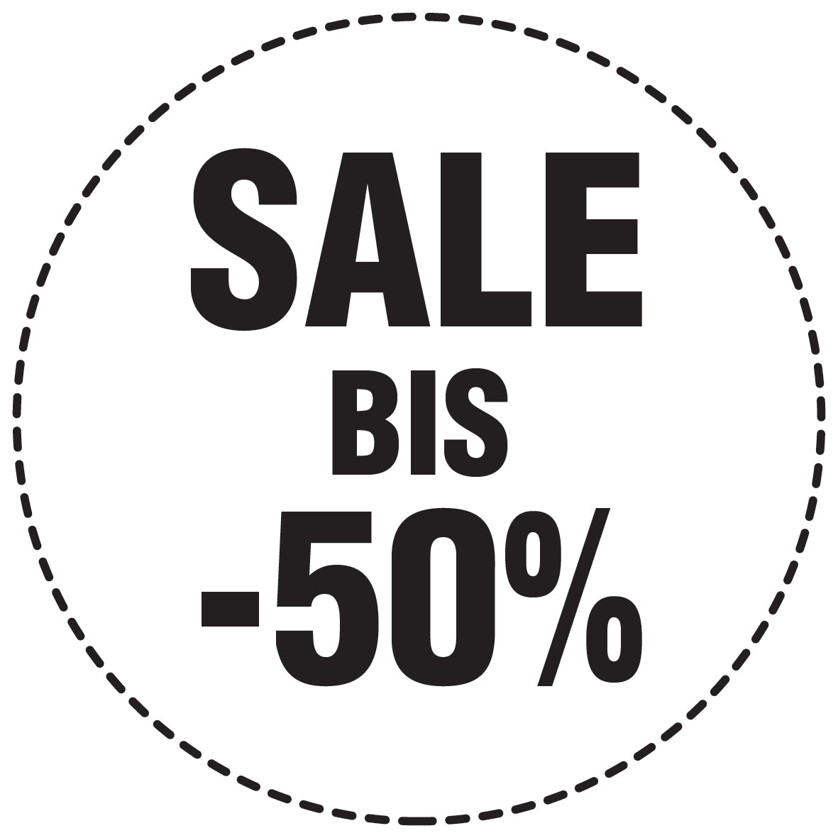 Promotional stickers round 2 "Sale bis -50%" 10-60 cm LH-SALE-4050-RU-10-0-88