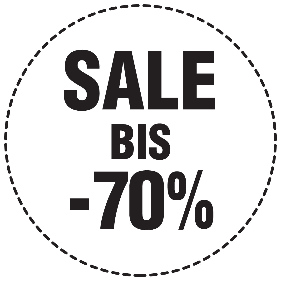 Promotional stickers round 2 "Sale bis -70%" 10-60 cm LH-SALE-4070-RU-10-0-88
