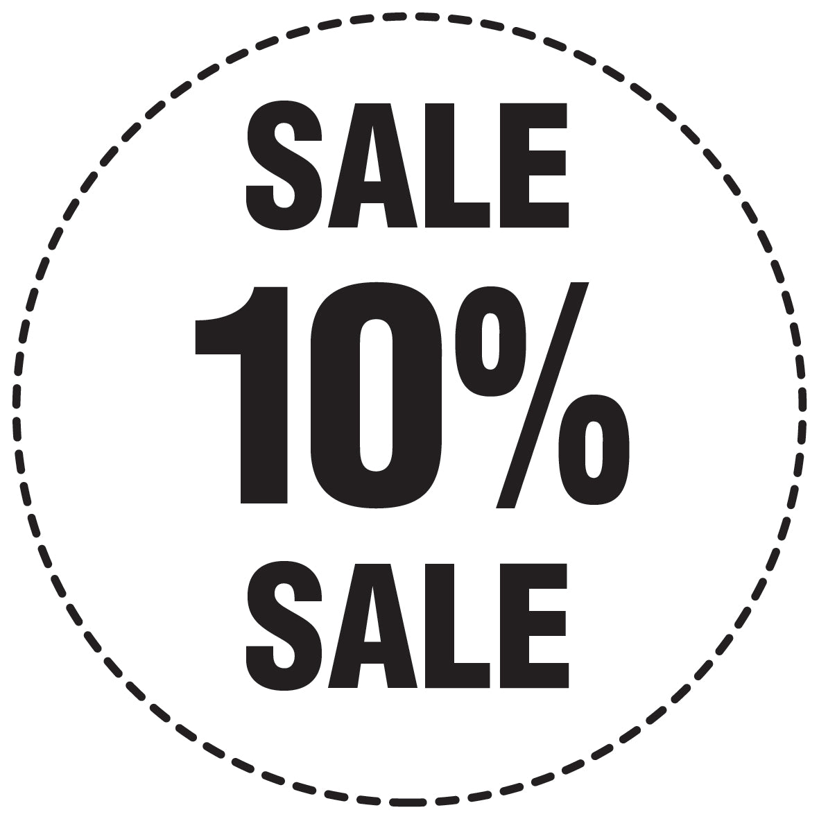 Promotional stickers round 2 "Sale 10% sale" 10-60 cm LH-SALE-5010-RU-10-0-88