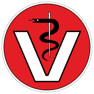 Veterinarian/veterinary sticker 2-7 cm made of PVC plastic, LH-VET-1000