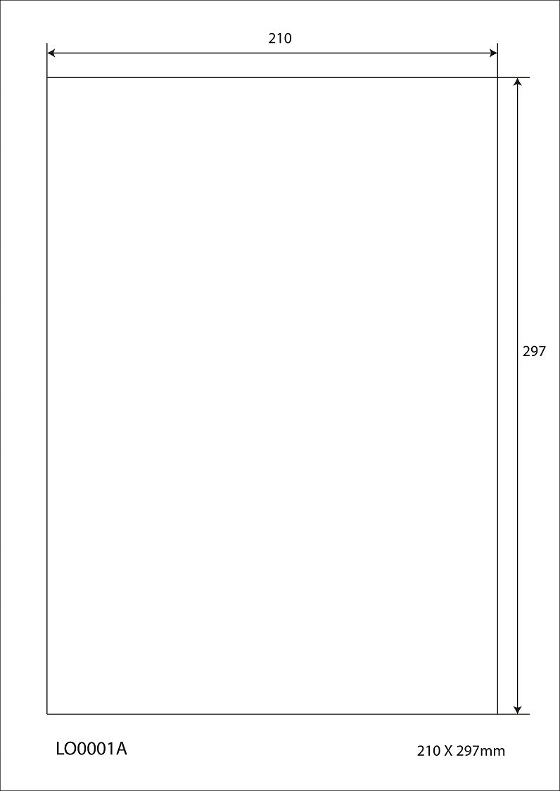 100 stickers 210x297 mm printed according to your wishes matt or glossy ES-0001-A