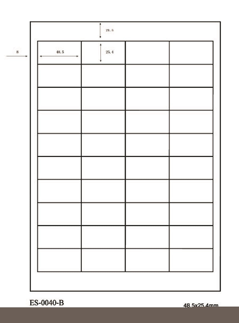 4000 stickers 48.5x25.4mm printed according to your wishes matt or glossy ES-0040-B