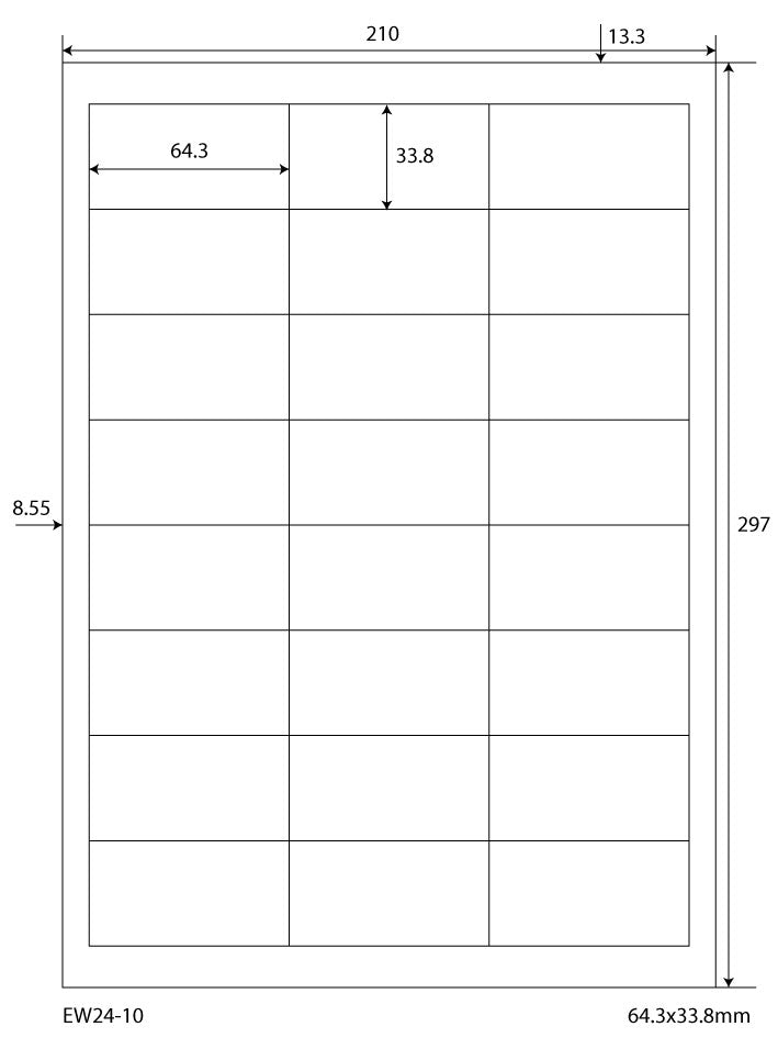 9000 universal labels 63.5x46.6mm, on 500 DIN A4 sheets, matte, self-adhesive, 70g EW18-10 from Etikettenworld EW18-10