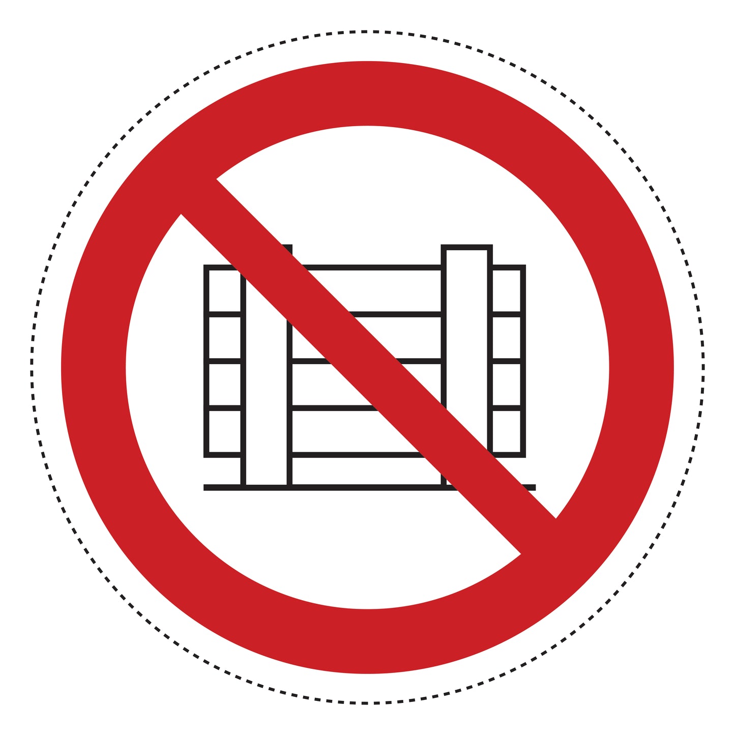 1 Stuck Prohibition sticker "Parking and storage prohibited" made of PVC plastic, ES-SI120