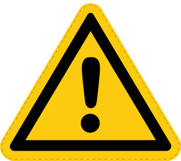 Warning sticker "Warning of danger zone" 2-7 cm made of PVC plastic, LH-SIW-000