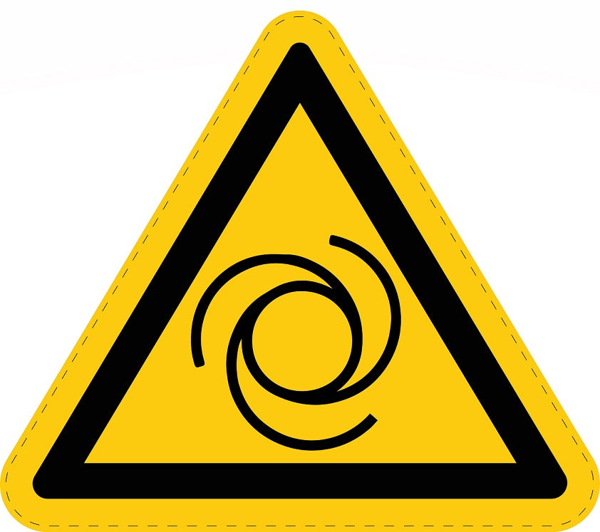 Warning sticker "Warning of automatic start" made of PVC plastic, ES-SIW-025