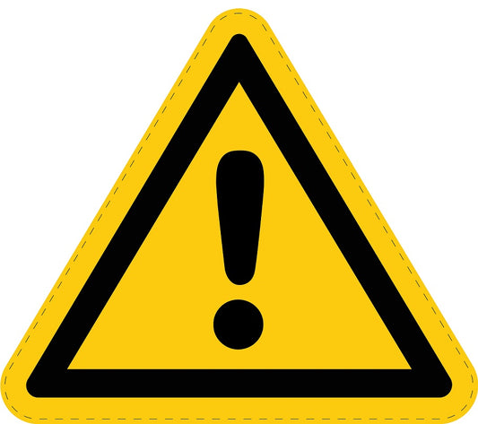 1 stuk Warning sticker "Warning of danger zone" made of PVC plastic, ES-SIW-000