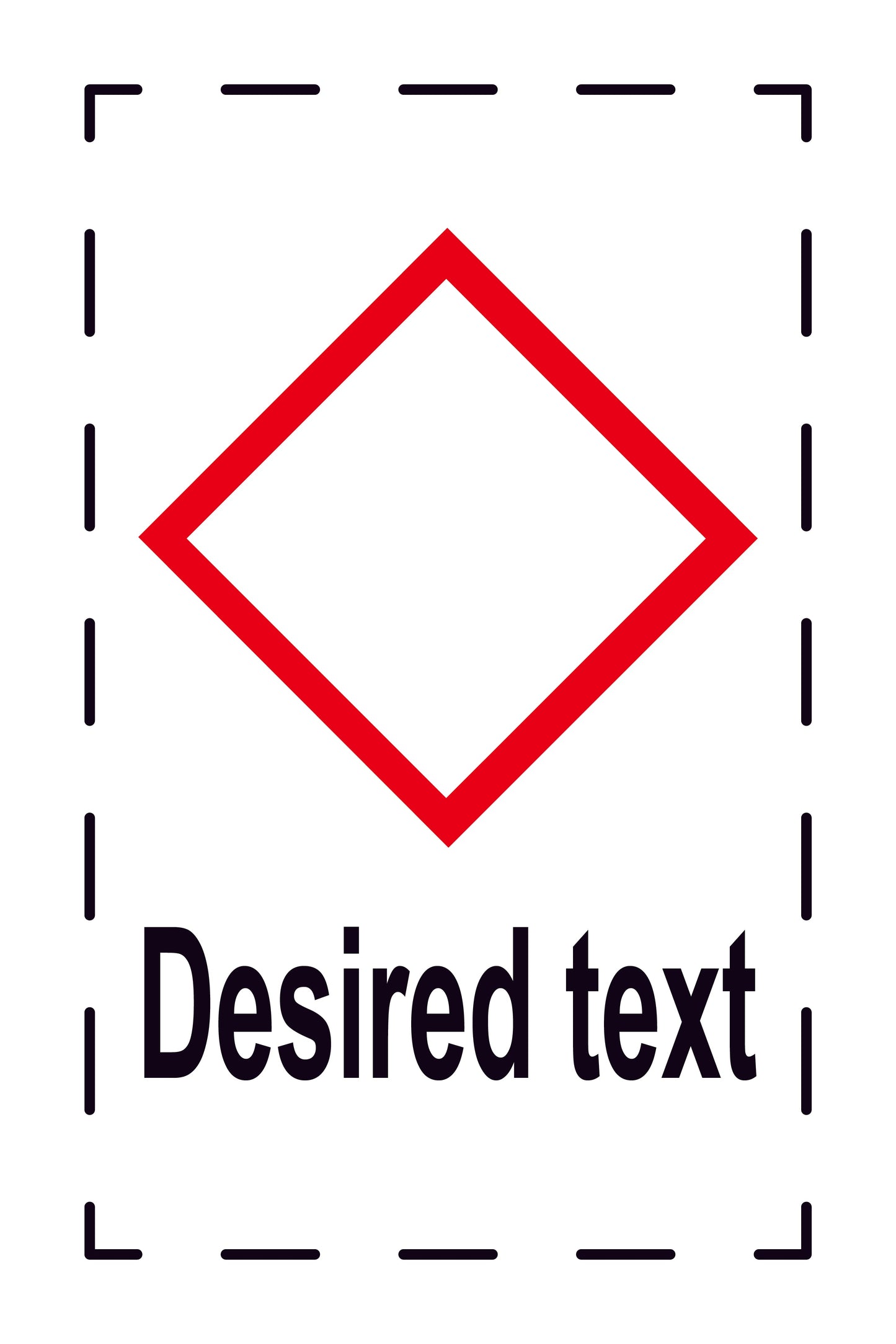 Sticker "desired text" 2.4x3.9 cm to 15x24 cm, made of paper or plastic LH-GHS-00-desired text
