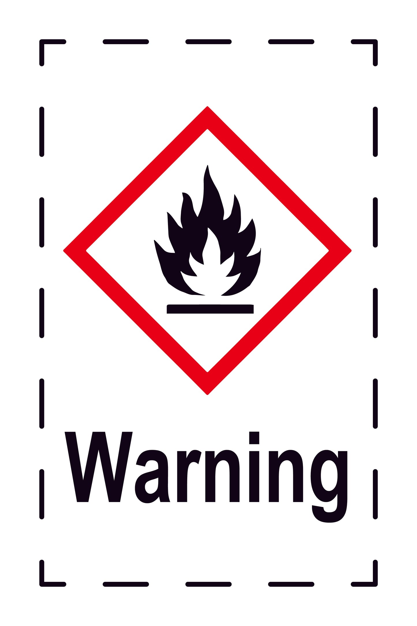 Sticker "Warning" 2.4x3.9 cm to 15x24 cm, made of paper or plastic LH-GHS-02-Warning
