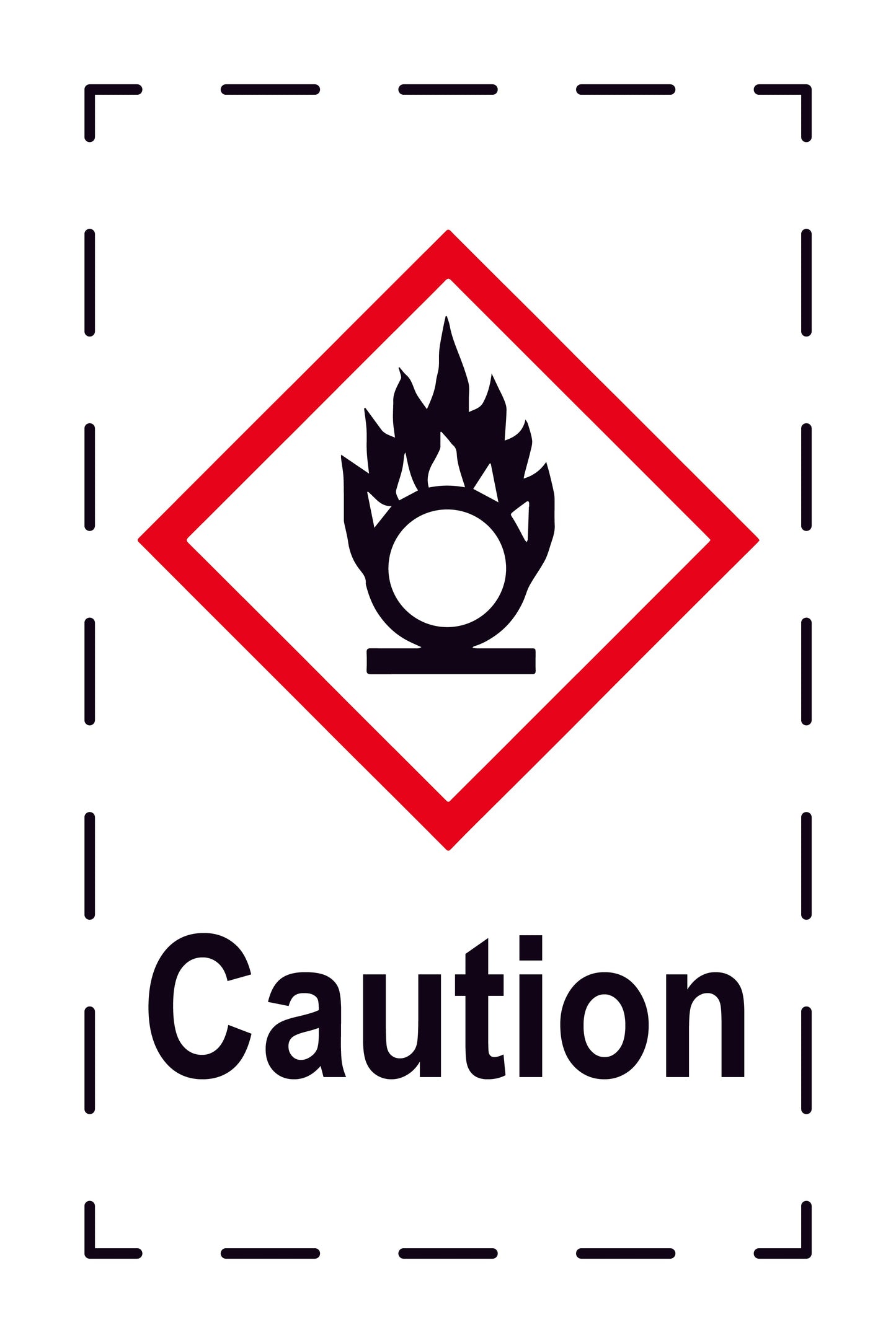 Sticker "Attention" 2.4x3.9 cm to 15x24 cm, made of paper or plastic LH-GHS-03-Attention