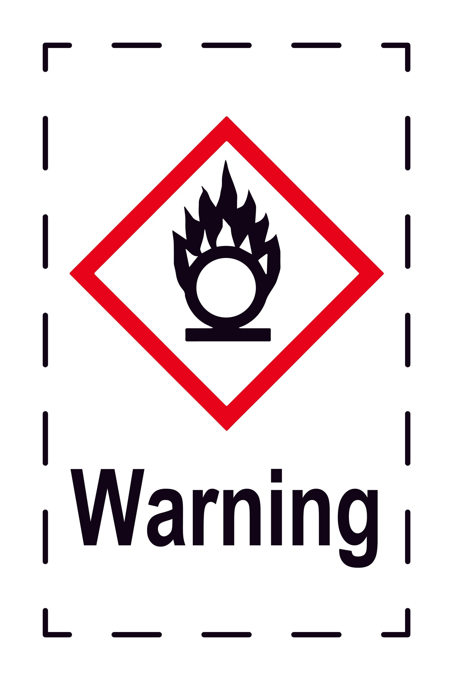 Sticker "Warning" 2.4x3.9 cm to 15x24 cm, made of paper or plastic LH-GHS-03-Warning