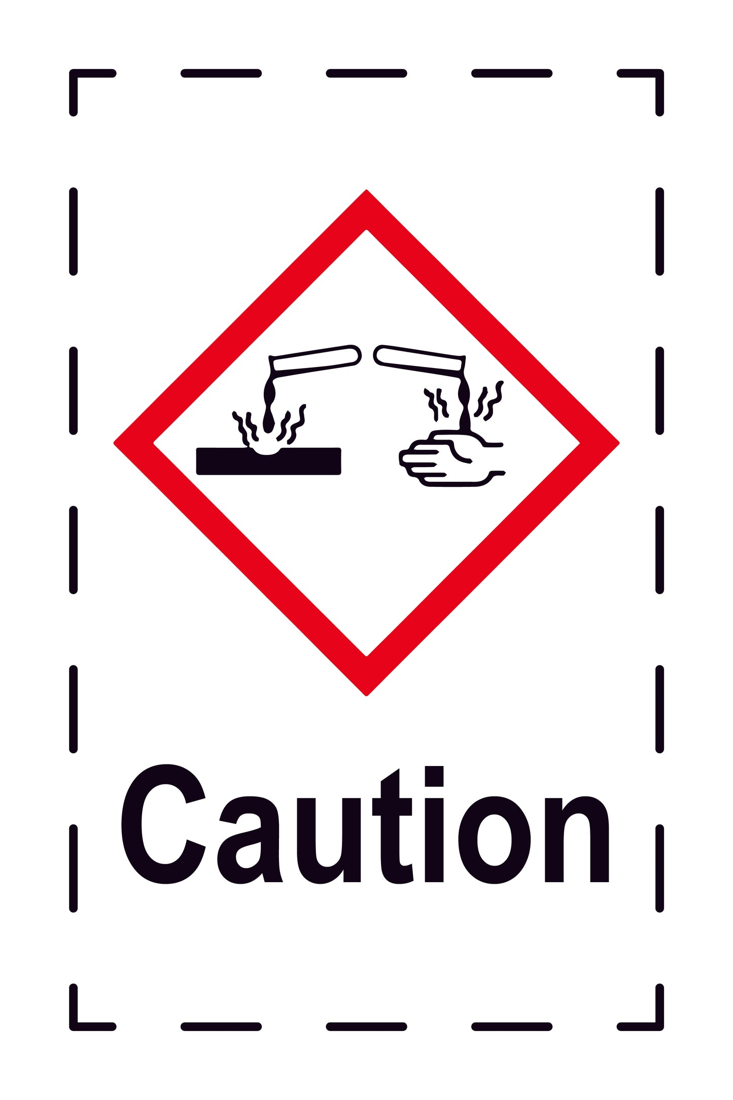 Sticker "Attention" 2.4x3.9 cm to 15x24 cm, made of paper or plastic LH-GHS-05-Attention