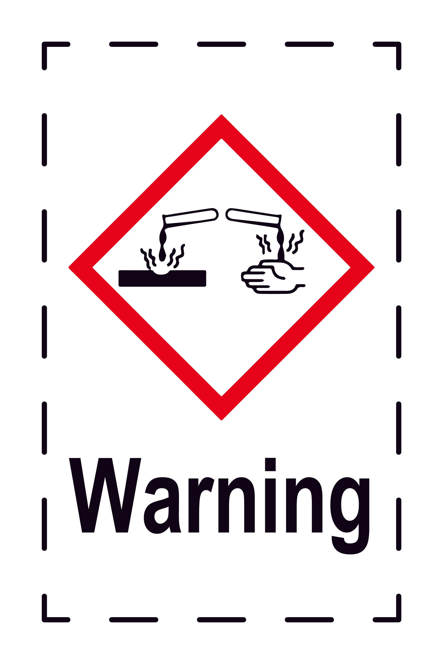 Sticker "Warning" 2.4x3.9 cm to 15x24 cm, made of paper or plastic LH-GHS-05-Warning
