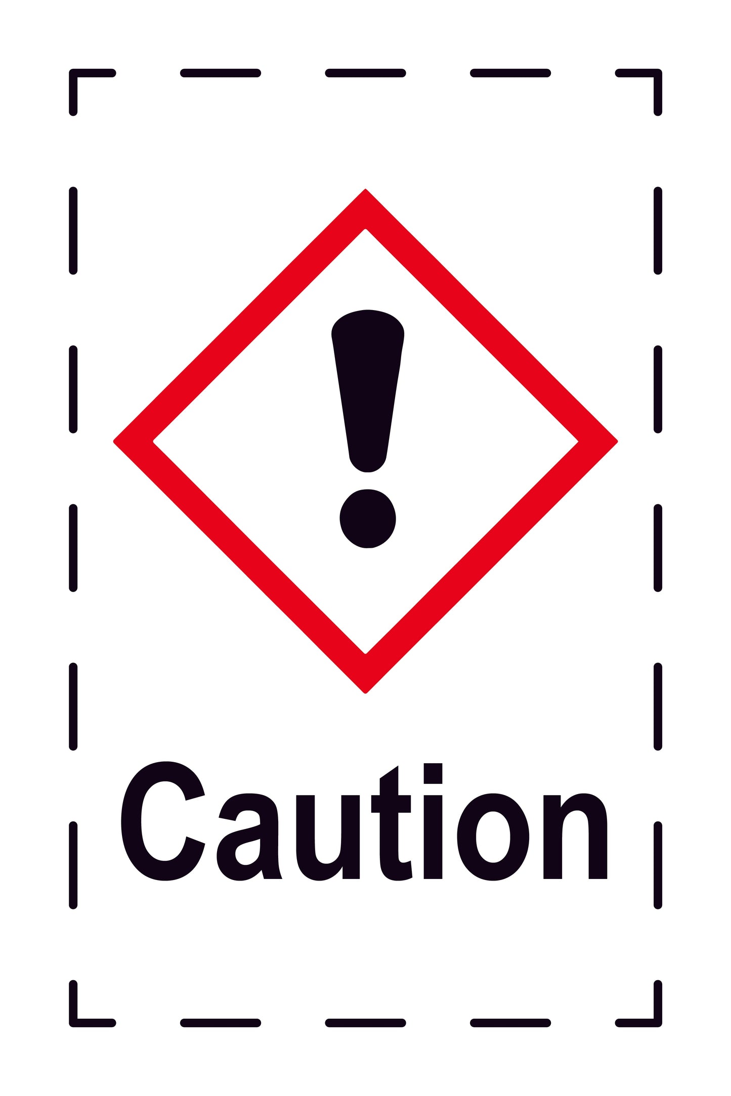 Sticker "Attention" 2.4x3.9 cm to 15x24 cm, made of paper or plastic LH-GHS-07-Attention