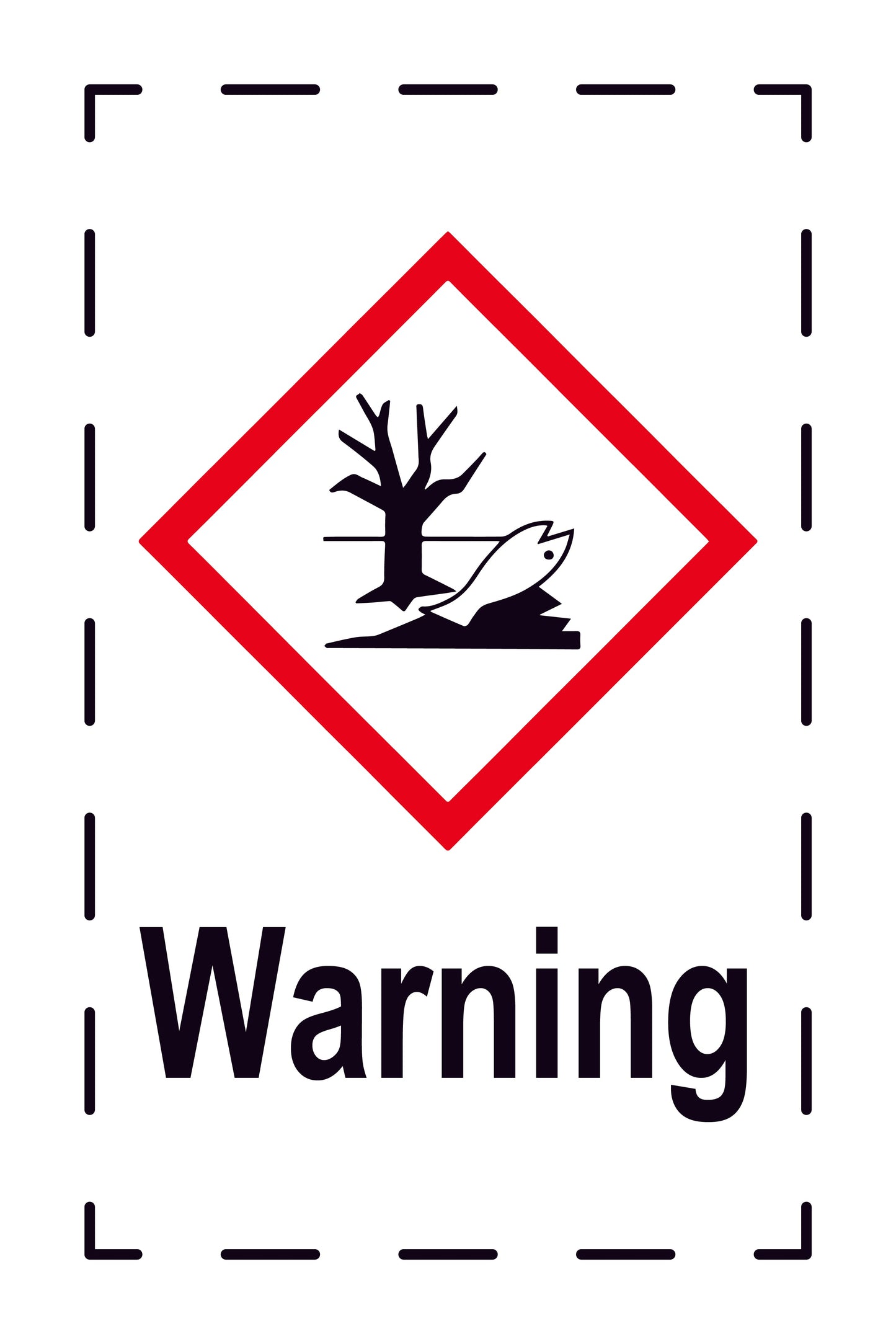 Sticker "Warning" 2.4x3.9 cm to 15x24 cm, made of paper or plastic LH-GHS-09-Warning