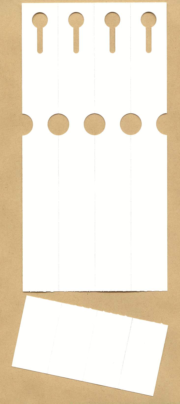 3000 loop labels 17x250 mm in white with tear-off strip – LabelHeaven