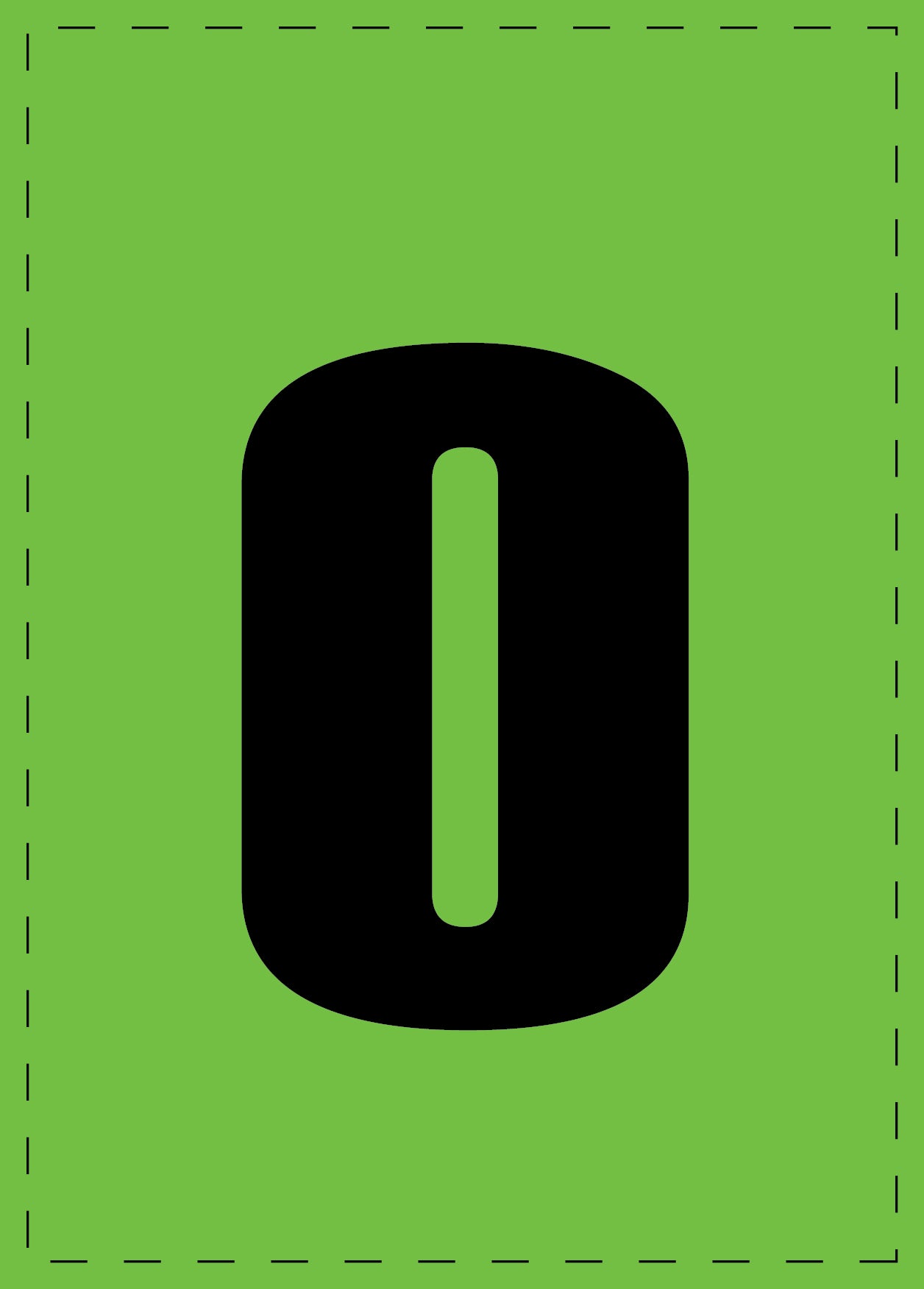 Letter o adhesive letters and number stickers black font green background ES-BKPVC-O-67