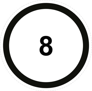 Tire speed sticker 8 black border" LH-CAR1500-8