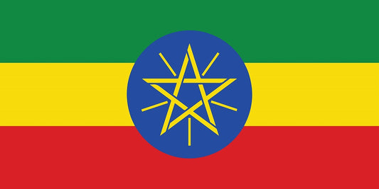 Sticker flag of Ethiopia 5-60cm Weatherproof ES-FL-AET