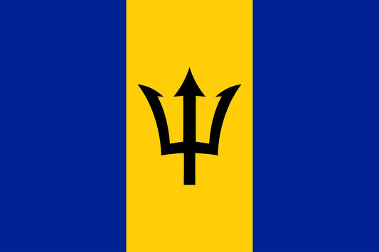Sticker flag of Barbados 5-60cm Weatherproof ES-FL-BAR