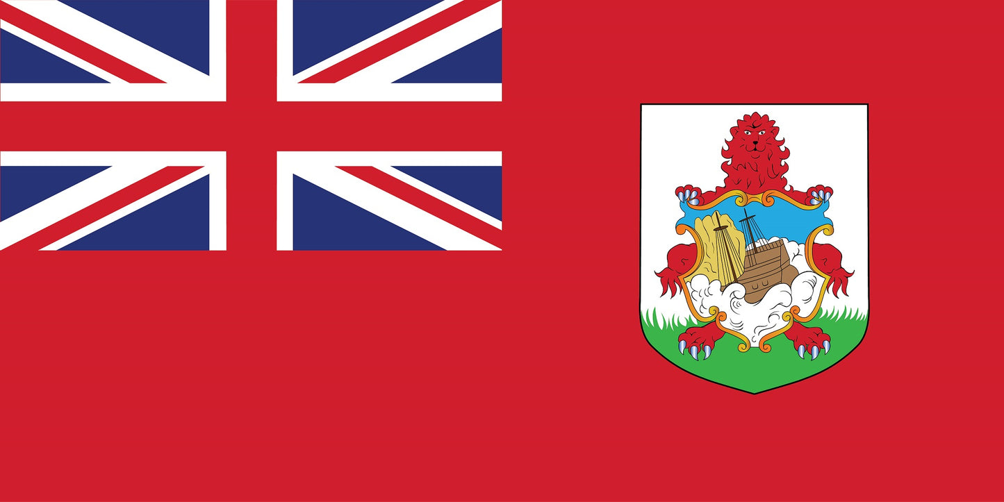 Sticker flag of Bermuda 5-60cm Weatherproof ES-FL-BER