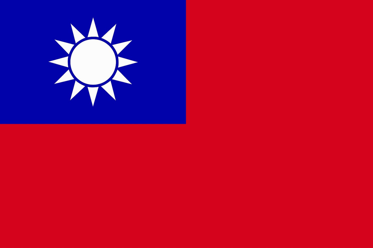 Sticker flag of Taiwan 5-60cm Weatherproof ES-FL-CHI